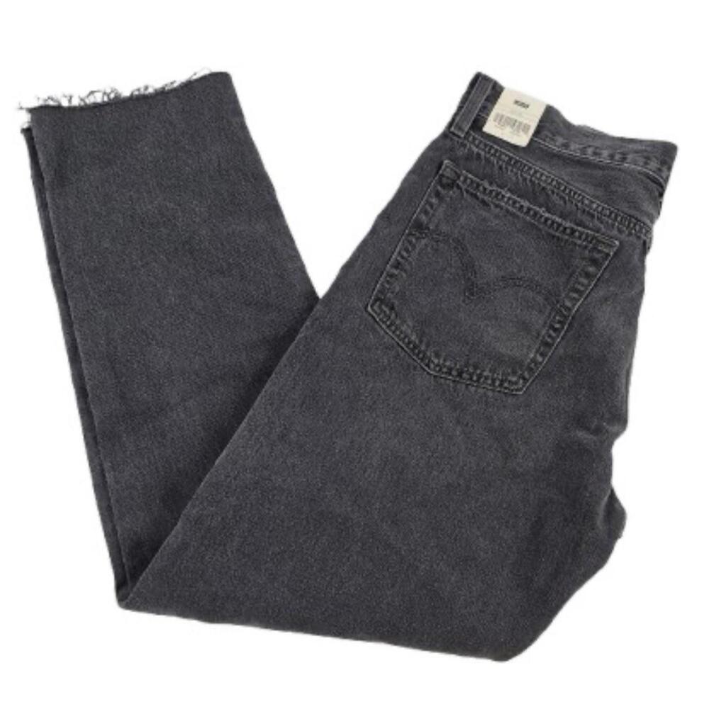 Levis Wedgie Straight Jeans Women’s 29x29 Button Fly Big E Black NWT List $108